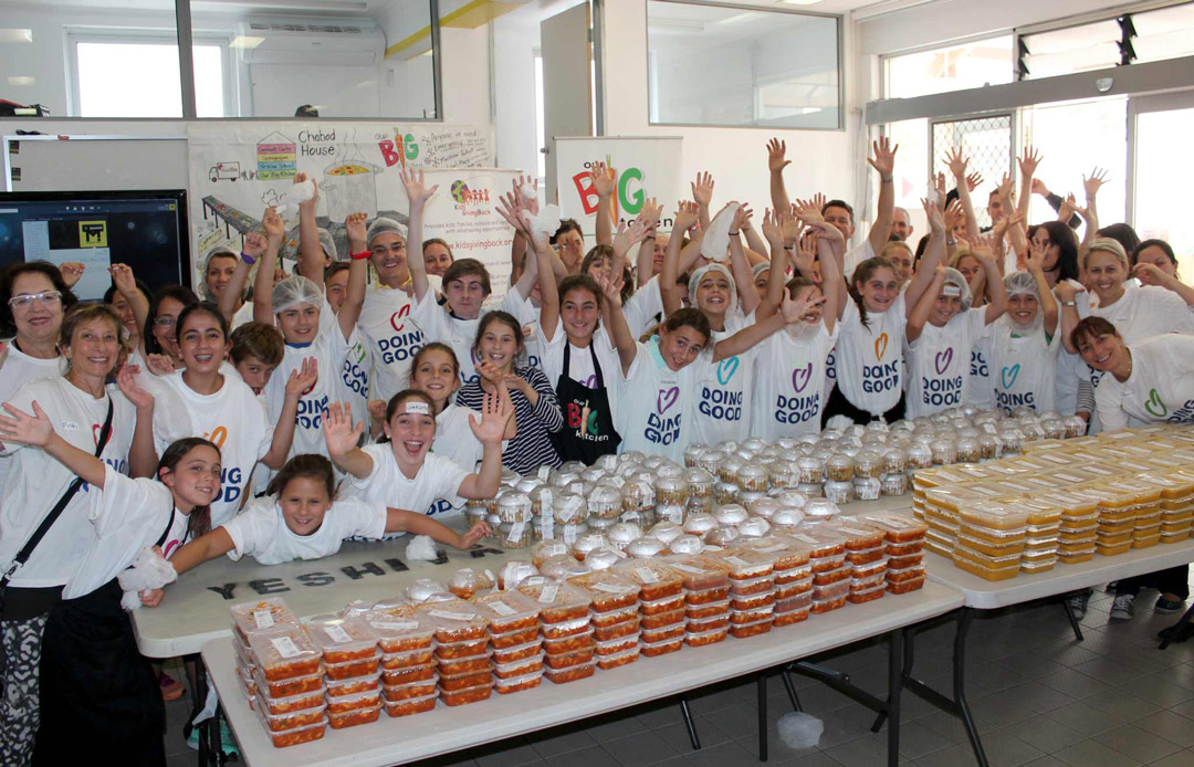 Familias Preparando 522 Paquetes de Alimentos