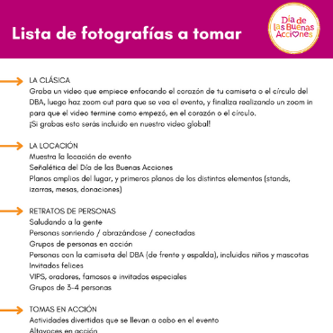 LISTA: LAS FOTOS QUE DEBES SACAR 16