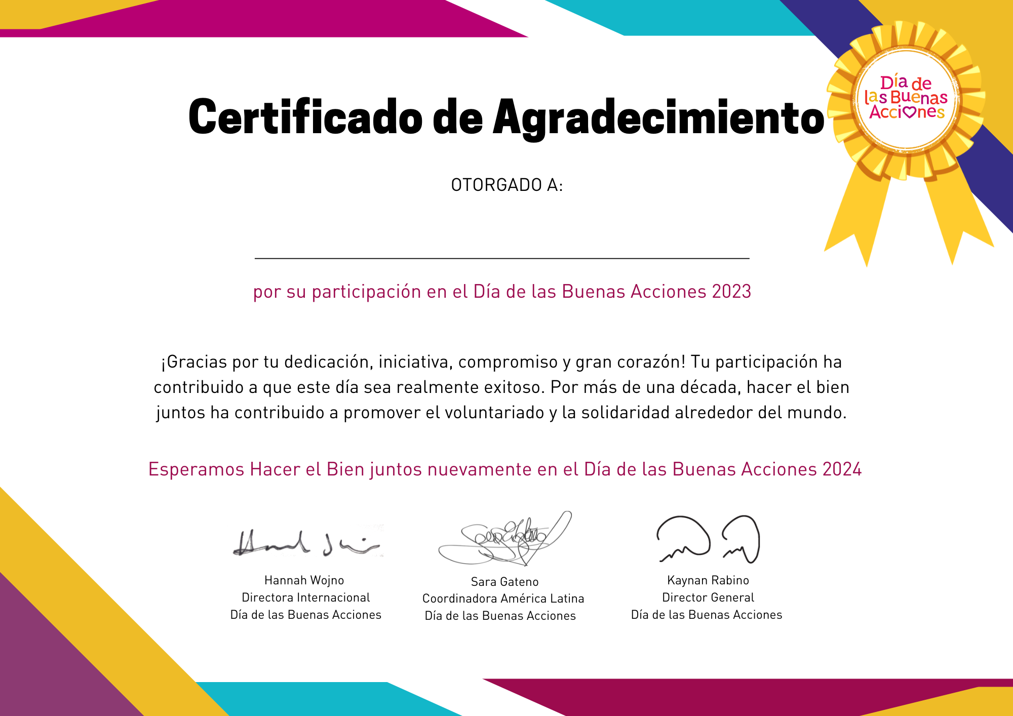 CERTIFICADO DE AGRADECIMIENTO 46