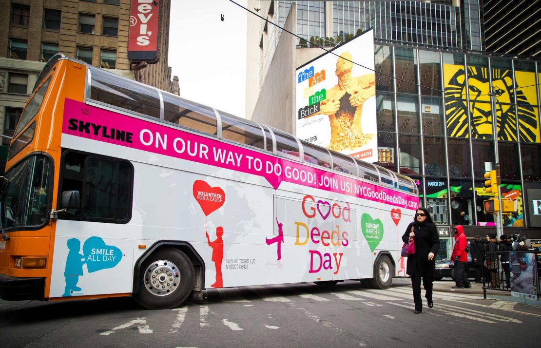The Good Deeds Day bus