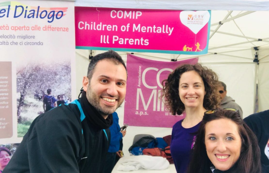 Children of Mentally Ill Parents Booth at the Rome Marathon GDD Exhibition