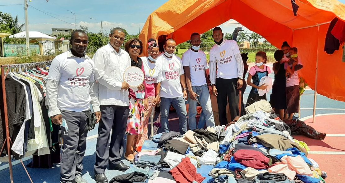 selection of clothing items to donate