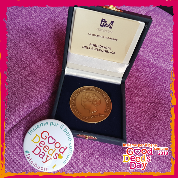 Medal from the President of Italy for Good Deeds Day actions